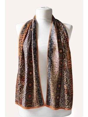 I103 Headscarf For Women - 12"x 27" Inch Hair Scarf Geometric Design Headscarf Bandanas Rectangular 60505