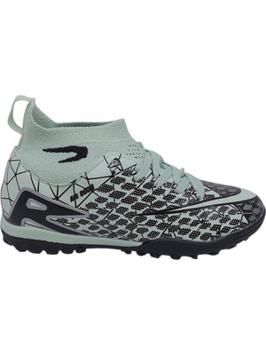 Zerhan Twingo 400 Çocuk Su Yeşili - Siyah Çoraplı Halı Saha Ayakkabı