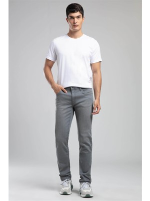 Lee Cooper Marco Normal Bel Dar Kesim Düz Paça Gri Erkek Jean Pantolon