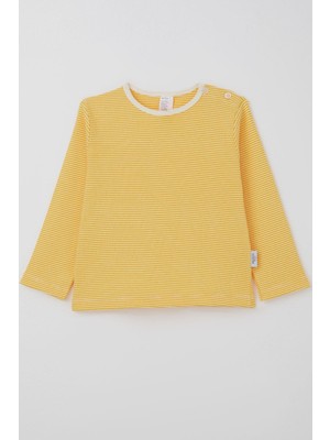 Breeze Erkek Bebek Uzun Kollu Tişört Patlı 9 Ay-3 Yaş, Sarı