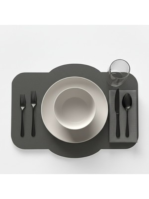 Grand Fine Art 2 Adet Deri Dikdörtgen Amerikan Servis 33X44 cm Simetrik Desenler Serisi 117