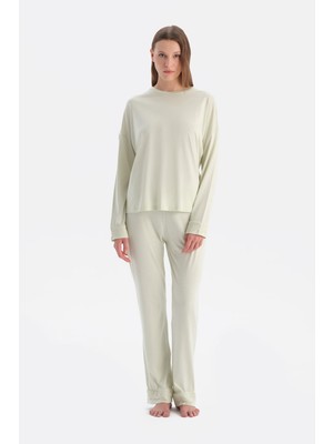 Dagi Kayık Yaka Penye Modal Tişört Pantolon Takım