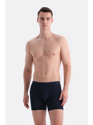 Dagi Lacivert Düz Micro Modal Boxer