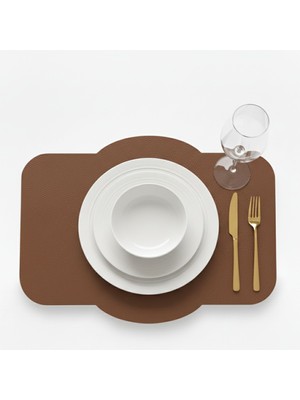 Grand Fine Art 2 Adet Deri Dikdörtgen Amerikan Servis 33X44 cm Simetrik Desenler Serisi 117