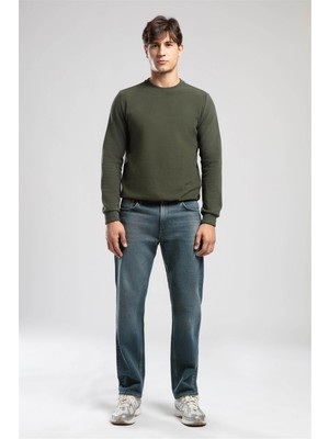 Lee Cooper Ricky Yüksek Bel Düz Kesim Düz Paça Francesca Flc Stone Erkek Jean Pantolon