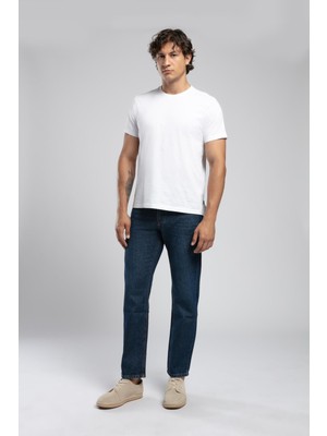 Lee Cooper Rico Yüksek Bel Normal Kesim Düz Paça Mavi Erkek Jean Pantolon