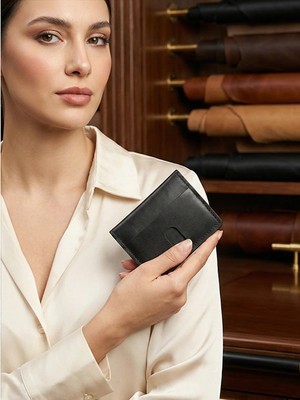 Yedideri Hakiki Gerçek Deri Kartlık – El Yapımı Lüks Kart Cüzdanı