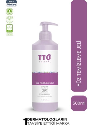 TTO Yüz Temizleme Jeli 500 ml – Normal, Akneli ve Rozalı Ciltler İçin Arındırıcı Bakım