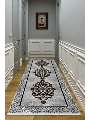 Bazaar Forum Pamuk Taban Dijital Baskı Kaymaz Tüy Dökmeyen Makinada Yıkanabilir Salon Halısı Mutfak Halısı