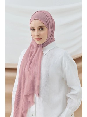 Tesettür Diyarı Aya Serisi Şal- Pudra