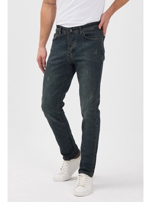 Locus Jeans Erkek Kahve Tint Slim Fit Tırnak Detaylı Kot Pantolon LCS68331105