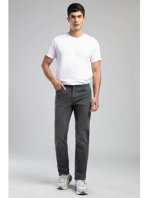 Lee Cooper Rico Yüksek Bel Düz Kesim Düz Paça Gri Erkek Jean Pantolon