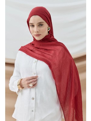 Tesettür Diyarı Aya Serisi Şal- Bordo