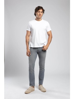 Lee Cooper Marco Normal Bel Dar Kesim Düz Paça Mavi Erkek Jean Pantolon