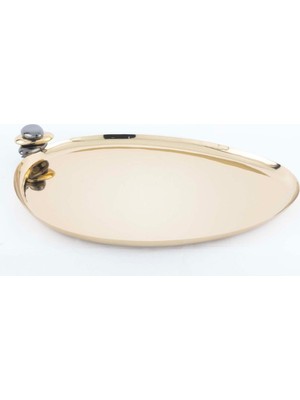 Mikasa Moor Gold Çakıl Taşı Vurgulu Tepsi 44X34CM