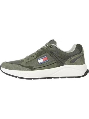 Tommy Jeans Suede Trainers Sneaker Green Günlük Süet Spor Ayakkabı Yeşil