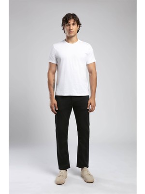 Lee Cooper Rico Yüksek Bel Düz Kesim Düz Paça Siyah Erkek Jean Pantolon