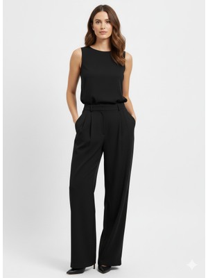 Volans Moda Geniş Pileli Pantolon