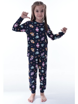 CQCQ Unisex Çocuk Baskılı Pamuklu Pijama Takımı – Rahat, Nefes Alan, Yumuşak Kumaşlı Uyku Takımı