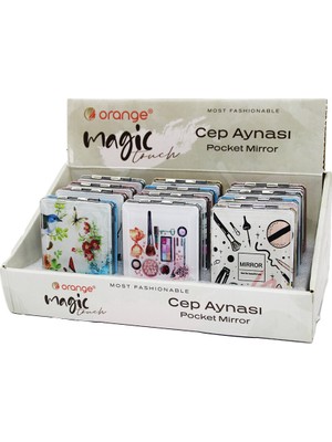 Vanch SULU SiMLİ KAPAKLI DİKDÖRTGEN CEP MAKYAJ AYNASI (5264)