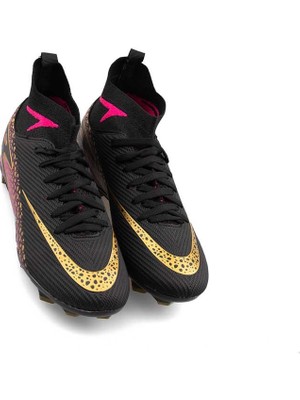 Favorispor Air Laliga Garson Krampon Çoraplı - Siyah/altın