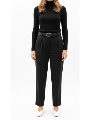 Volans Moda Kemerli Geniş Paçalı Pantolon