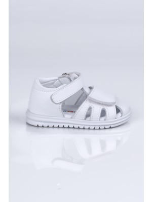 Mini Angel K.1928 Hakiki Deri Sandalet I.b. Beyaz - 22