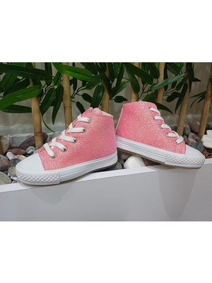 Scarpe Magiche Sneaker Pembe Simli Işıklı Çocuk Ayakkabısı (31-35 Numara Arası Işıksızdır )