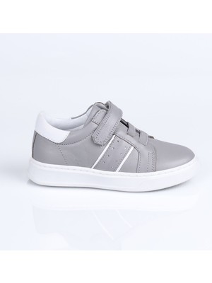 World Kids 2081 Hakiki Deri Spor Ayakkabı B. Gri - 21