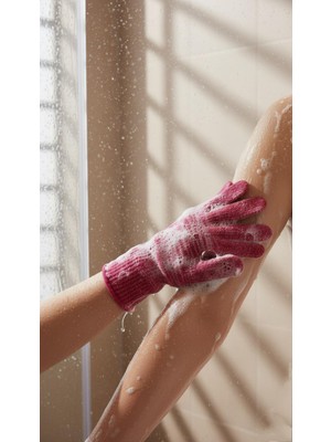 RİBAC Banyo Kese Peeling Eldiveni Tekli | Duş Lifi | Ölü Deri Arındırıcı Cilt Temizleme