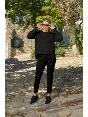 Cossy By Aqua Kadın Siyah Eşofman Takım 26120