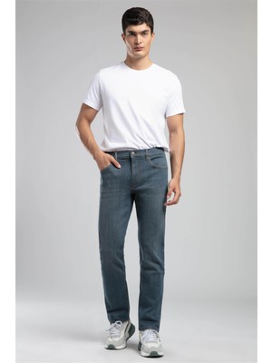 Lee Cooper Marco Normal Bel Dar Kesim Düz Paça Mavi Erkek Jean Pantolon