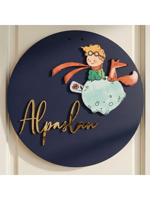 Ufuk Çizgisi Küçük Prens Erkek Bebek Kapı Süsü
