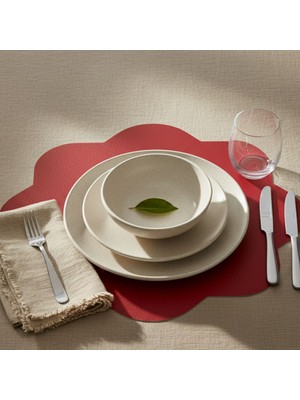 Grand Fine Art 2 Adet Deri Dikdörtgen Amerikan Servis 33X44 cm Simetrik Desenler Serisi 118