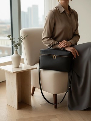 Lüks Hakiki Deri Omuz Çantası – El Yapımı Şık Model