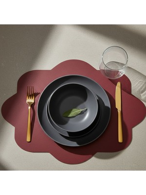 Grand Fine Art 2 Adet Deri Dikdörtgen Amerikan Servis 33X44 cm Simetrik Desenler Serisi 118