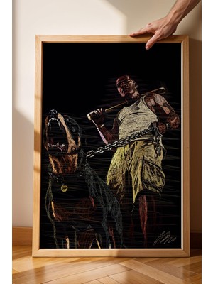 Satürn Design Gta Franklin Clinton Chop Çerçeveli Tablo Grand Theft Auto - Estetik Poster