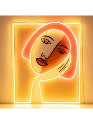 Kamer Neon LED Işıklı Pop Art Sanatsal Tablo