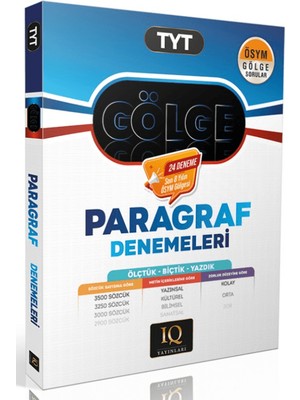 IQ Yayınları Iq TYT Gölge Paragraf Branş Denemeleri
