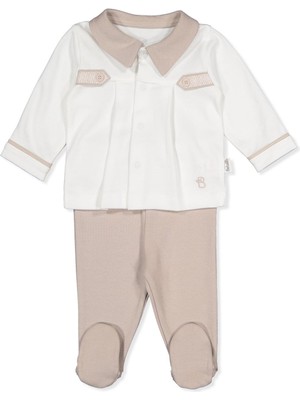 Bebetto Interlok Patikli Pijama Takımı 2li (Royal Man) Bej