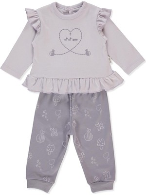 Bebetto Interlok Patiksiz Pijama Takımı 2li (Mını Bee) Lila