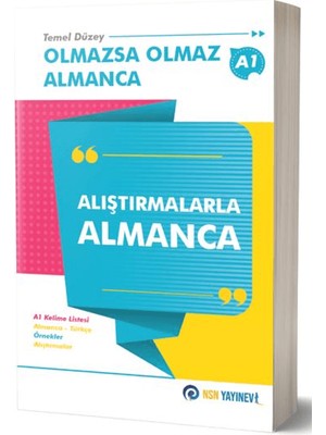 NSN Yayınevi Olmazsa Olmaz Almanca A1 Alıştırmalarla Almanca Kitap 146 Sayfa Temel Düzey