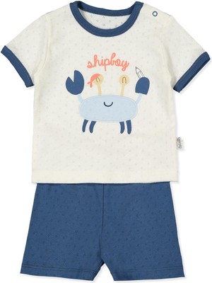 Bebetto Ajurlu Şortlu 2li Takım (Shıp Boy) Lacivert