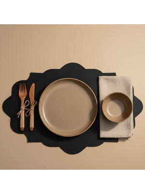 Grand Fine Art 2 Adet Deri Dikdörtgen Amerikan Servis 33X44 cm Simetrik Desenler Serisi 119