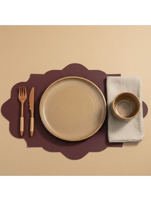 Grand Fine Art 2 Adet Deri Dikdörtgen Amerikan Servis 33X44 cm Simetrik Desenler Serisi 119