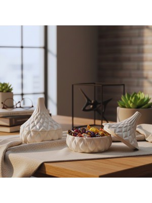 Nevhan Sanat Crystal Dome Serisi – İkili Kapaklı Dekoratif Kutu Seti | El Yapımı Modern Tasarım