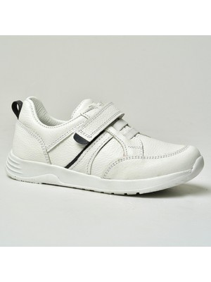 World Kids 650 Hakiki Deri Spor Ayakkabı Beyaz - 27