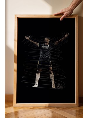 Satürn Design Jude Bellingham Portre Futbol Çerçeveli Tablo - Estetik Poster