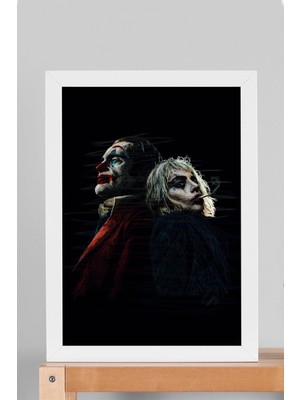 Satürn Design Joker Harley Quinn Portre Çerçeveli Tablo - Estetik Poster