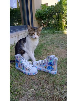 Scarpe Magiche Stitch Dijital Baskılı Kız Çocuk Ayakkabısı (31-35 Numara Arası Işıksızdır )